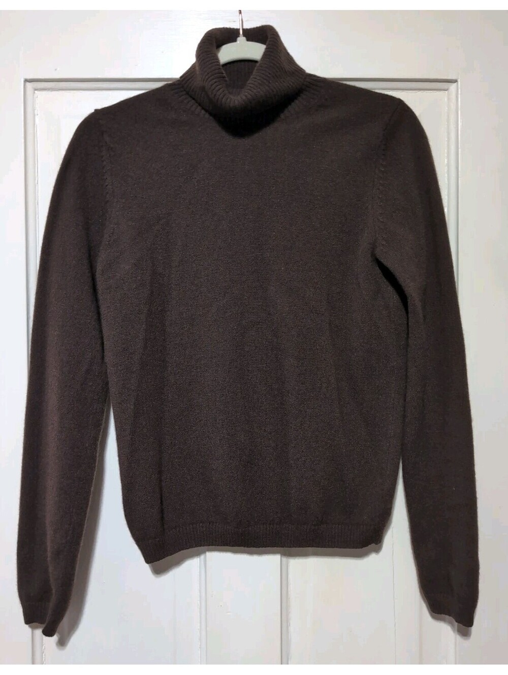 Neiman Marcus Cashmere Turtleneck Sweater Brown Y2K Preppy Woman's M(1639)E